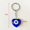 Cadena de Llavero Colgante Ojos Azules de Vidrio Simple Europeo y Americano Colgante Joyería Colgante Ojo Turco del Mal