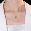 Nuevo Collar de Acero de Titanio con Calabaza Pequeña Giratoria de Estilo Chino para Mujer, Cadena de Clavícula Folu de Lujo Ligero, Accesorios Nicho de Estilo Nacional de Alta Gama