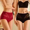 Calcinhas modeladoras populares de pêssego com cintura alta para mulheres, de malha respirável, com levantamento de bumbum, controle de barriga, sem costura, com triângulo de entrepernas estendido