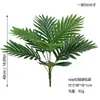 Pegamento suave planta verde hojas de hierro decoración sala de estar europea palmera artificial en maceta interior suelo anémona planta verde venta al por mayor