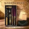 Pluma de Pluma de Ave de Color Estilo Europeo Set de Pluma de Tinta Set Doble de Pluma para Caligrafía Plumilla para Caligrafía Caja de Regalo Creativa Regalo de Negocios