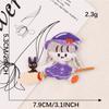 Parche Bordado de Dibujo Animado Original de Niña de Halloween Parche Accesorios de Ropa DIY Autoadhesivo Bordado a Computadora Etiqueta Pasta de Tela