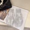Sandalias de Playa Transparentes de Cristal Antideslizantes para el Hogar 2025 Nuevas Sandalias de Gelatina para Mujeres Verano