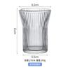 Copo de vidro retrô chinês vertical grão órgão de vidro cintura copo de presente copo de isolamento de suco de leite universal