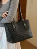 Yuezhi 2026 Verano Nuevo Modelo Bolso Tote de Cadena con Patrón de Diamantes, Estilo Cesta Vintage, Gran Capacidad, Bolso de Hombro de Moda para Mujer