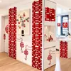 Diseño de habitación de bodas con carácter Xi pegatinas de carácter Xi tira larga carácter Xi especial de boda unidad de puerta decoración de puerta pegatinas de pared con Xi Zi