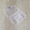 Caja de Plástico Transparente de Cinco Compartimentos de PP Rectangular Caja de Plástico Transparente para Empaque de Labores de Aguja Caja para Almacenamiento de Herramientas y Accesorios de Ferretería