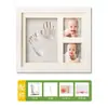 Bebé Cien Días de Edad Huella de Mano y Pie Hueco Marco de Fotos DIY Huella de Pata de Mascota Conmemorativa Almohadilla de Tinta para Mano y Pie de Bebé como recuerdo