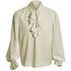 2024 Comercio Exterior Nueva Camisa Medieval Gótica para Hombre Steampunk Top Ropa Victoriana Interior