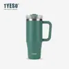 Tyeso Grande Capacidade 40oz Alça Copo de Carro Aço Inoxidável Copo Térmico Amazon Transfronteiriço Copo de Gelo para Carro
