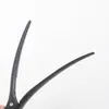 Clip de flequillo translúcido negro sin costuras clip de boca larga clip para el cabello salón de peluquería barbería partición de posicionamiento clip para el cabello
