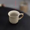 Caneca de Café Cerâmica Japonesa de Aniversário Yue Rui, Copo de Água Doméstico Simples e Saudável com Alça, Estilo Zen Elegante Pequeno Presente