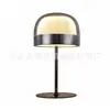 Lámpara de mesa de hierro forjado y cristal estilo Ins, diseño creativo nórdico, lámpara decorativa negra para dormitorio, sala de estar o estudio, luz nocturna, venta al por mayor