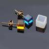 Molde de Silicona para Pendientes de Gota de Cristal Mini Cubo de Gato Pendientes de Gota de Piedra Triángulo Modelo
