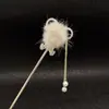 Horquilla de borla estilo antiguo de felpa con orejas de gato y conejo, horquilla linda y delicada de nicho, accesorios para el cabello Hanfu que se mueven al caminar, tocado al por mayor
