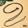 Cordão Pingente Ruyi para Homens e Mulheres, Cordão de Colar com Nó Dourado e Pingente de Jade Tecido à Mão, Corda com Pingente de Jade e Fivela de Segurança
