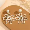 Pendientes Florales Grandes de Rafia Estilo Vacacional Junto al Mar Populares de Lujo Ligero Pendientes de Estrella de Mar Pendientes Elegantes de Nicho