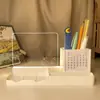 Nuevo portalápices 3D luz nocturna USB calendario para oficina en casa rotulación creativa regalo adornos de regalo luz nocturna