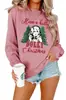 Nueva Sudadera de Manga Larga para Mujer de Comercio Exterior Amazon con un Muñeco de Holly Bruja de Navidad