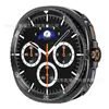 Funda Samsung Watch Adecuada para Watch8 Funda Protectora para Reloj Metal Segundos para Samsung Watch Funda de Reloj con Recorte Goteo de Aceite