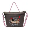 Suministro Exclusivo Transfronterizo de Bolsos Cruzados Bordados de Dibujos Animados, Bolsos Mini Portátiles para Mujer, Se Pueden Estampar con Texto y Logo