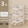 Estante de Chão com Rodas Prateleira de Armazenamento Integrada Móvel Montada na Parede Simples Multi-Camadas de Ferro Armário de Armazenamento