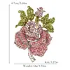 Broche de Aleación de Rosa, Pin de Vestido Floral de Moda y Exagerado, Joyería Transfronteriza de Amazon, Broche de Rosa Tridimensional