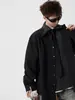 Camisa casual de moda vintage lavada y desgastada para hombres y mujeres, diseño de otoño e invierno, chaqueta camisa recta de manga larga de alta gama