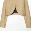 Comercio Exterior Transfronterizo Europeo y Americano Ropa de Mujer, Moda de Venta Caliente en Aliexpress Chaqueta Corta de Lentejuelas Color Arena Estilo Chanel