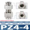 Férula de Acero Inoxidable 304 a Conexión Rápida Manguera a Tubo Rígido Mamparo Recto Pk6 Pmk8 10 Piezas