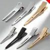 Preto e Dourado Simples Bico de Pato Grampo de Cabelo de Dente Único Material Atacado Clipe Quadrado de Dente Duplo Acessório de Cabelo Peças DIY Fabricante