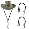 Couro Bovino Transfronteiriço 8mm Tira Plana Retrô Americano Ocidental Viagem ao Ar Livre Montaria Chapéu de Cowboy Cordão à Prova de Vento Corda para Chapéu