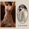 Noche Dorada Ropa Interior Sexy Encaje Cuello Halter Push-up Ajustado Boomsuit Sexy Perspectiva Deseo Puro Tirantes Ahuecados Pijama para Mujer