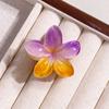 Pequeño Clip Transfronterizo de Plumeria de 4 cm con Color Degradado Horquilla Color Caramelo Arcoíris Horquilla para el Cabello Flequillo Lateral para Mujer