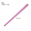 Palillos de Titanio Puro con Diseño de Flor de Hielo de Cristal, Vajilla de Titanio para Uso Doméstico, Palillos Coloridos de Longitud Completa, Resistentes a Altas Temperaturas, Palillos Antideslizantes de Gama Alta, Juego en Caja de Regalo