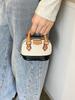 Bolso con Carcasa de Color de Contraste Mini Clásico Ins para Niños, Bolso Cruzado Pequeño para Llevar en la Mano con Lápiz Labial, Llaves para Mujeres