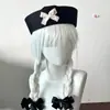 Chapéu de Marinheiro Ins Bow Estilo Coreano Chapéu de Sol de Verão para Mulheres Guarda-Sol Menina Jk Grupo Feminino Boina Doce Japonesa