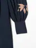 Comercio Exterior Europeo y Americano Transfronterizo Otoño e Invierno 2025 Nueva Ropa para Mujer, Elegante y Versátil Vestido Largo Estampado con Cinturón para Mujer