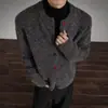 Suéter cárdigan retro americano para hombre y mujer, estilo nuevo de primavera y otoño, sentido de diseño de alta gama, top estilo perezoso, prendas de punto holgadas, ropa de abrigo