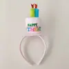 Diadema de Cumpleaños Fiesta Velas de Colores Sombrero de Pastel Sombrero con Letras Popular Coreano Ins Creativo Divertido Accesorios para Fotos