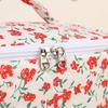 Nuevo Ins Bolsa Cosmética Floral Pequeña Bolsa de Aseo de Gran Capacidad para Mujer Bolsa de Almacenamiento Portátil para Viaje