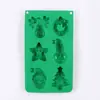 Formas de Bolo Múltiplas Meia de Natal Árvore Boneco de Neve Formas de Silicone Bolo Pudim Chocolate Sobremesa Formas