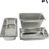 Caixa retangular espessa para temperos gastronorm display de caixa com marcações para recipientes gastronorm pote picante quente aço inoxidável fast food