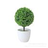 Bonsái de Bola de Césped Artificial Árbol Pequeño Planta en Maceta Decoración del Hogar Flor Adornos Creativos Bola Redonda Pequeña Mini Bola de Nieve de Cerezo