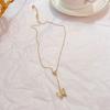 Collar con colgante de mariposa para mujer, diseño de nicho, estilo frío, cadena de clavícula para mujer, moda japonesa y coreana, simple y elegante.