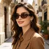 Moda Nuevo Ovalado Marco Pequeño Retro Europeo y Americano Gafas de Sol Personalidad Versátil Sensación de Alta Gama Pasarela Dama Gafas de Sol de Moda