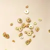 Discos Redondos Pequeños Hidráulicos de Acero Inoxidable, Espaciadores para Joyería, Accesorios, Piezas para Joyería Hecha a Mano DIY, Chapado en Oro de 18 Quilates al por Mayor