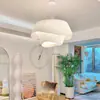 Lámpara de Dormitorio Vintage Color Crema Estilo Francés, Modelo Nuevo 2026 para Dormitorio Principal Lámpara de Habitación de Tela, Candelabro de Moda para Sala de Estar