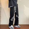 Pantalones retro de calle frita Pu Shuai de hip hop de estilo europeo y americano, marca de moda de primavera y otoño, pantalones casuales rectos con nuevo estilo