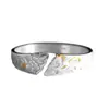 Personalidad Plata Producto Plata Pura 999.9 Hecho a Mano Incrustaciones de Oro Relieve Zorro de Nueve Colas Flor de Peonía Pulsera Pulsera Simple Personalizada